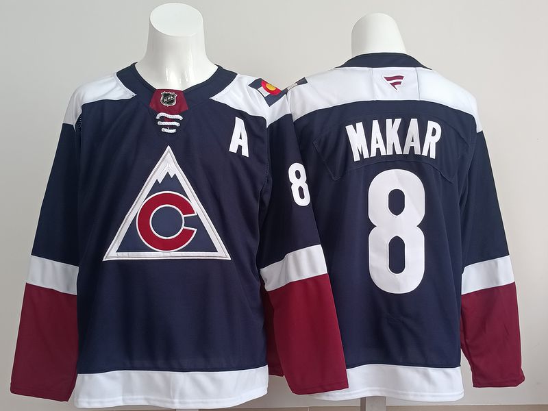 Men 2025 Colorado Avalanche #8 Makar Blue Fanatics Home Premium NHL Jersey style 1
